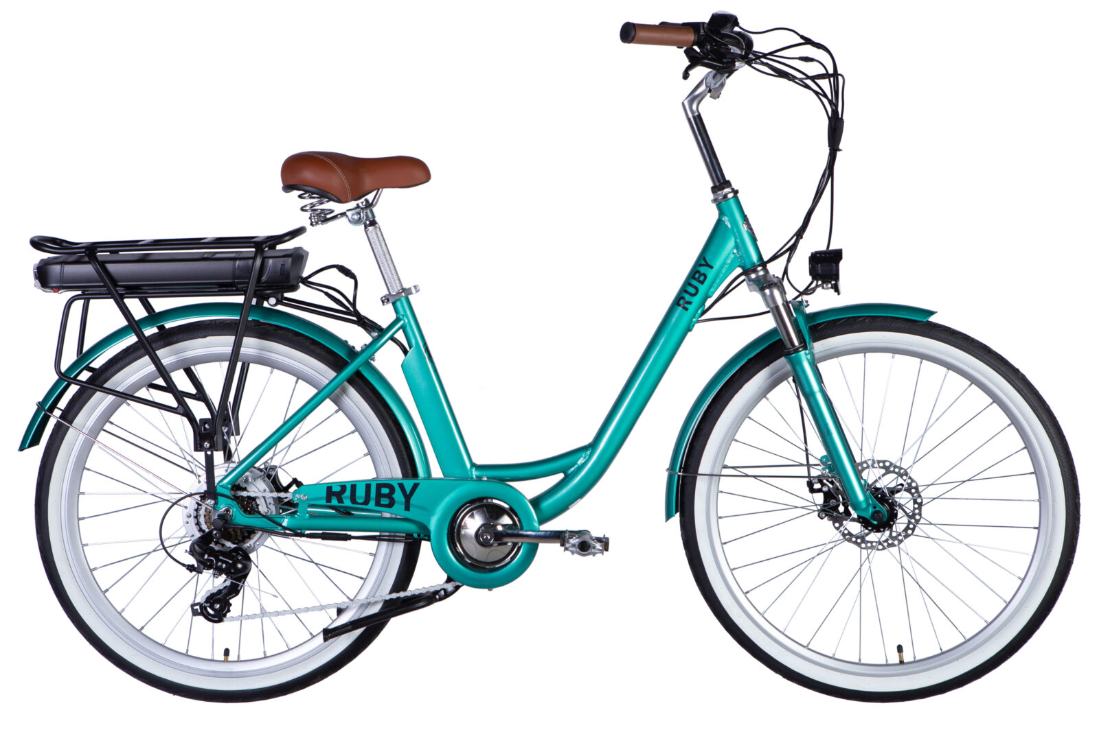 Електровелосипед Дорожник  26" AL Dorozhnik eRUBY DD FR рама-17" 36B 12.5А*г 500Вт бірюзовий YS 2260 2025 купити електро велик
