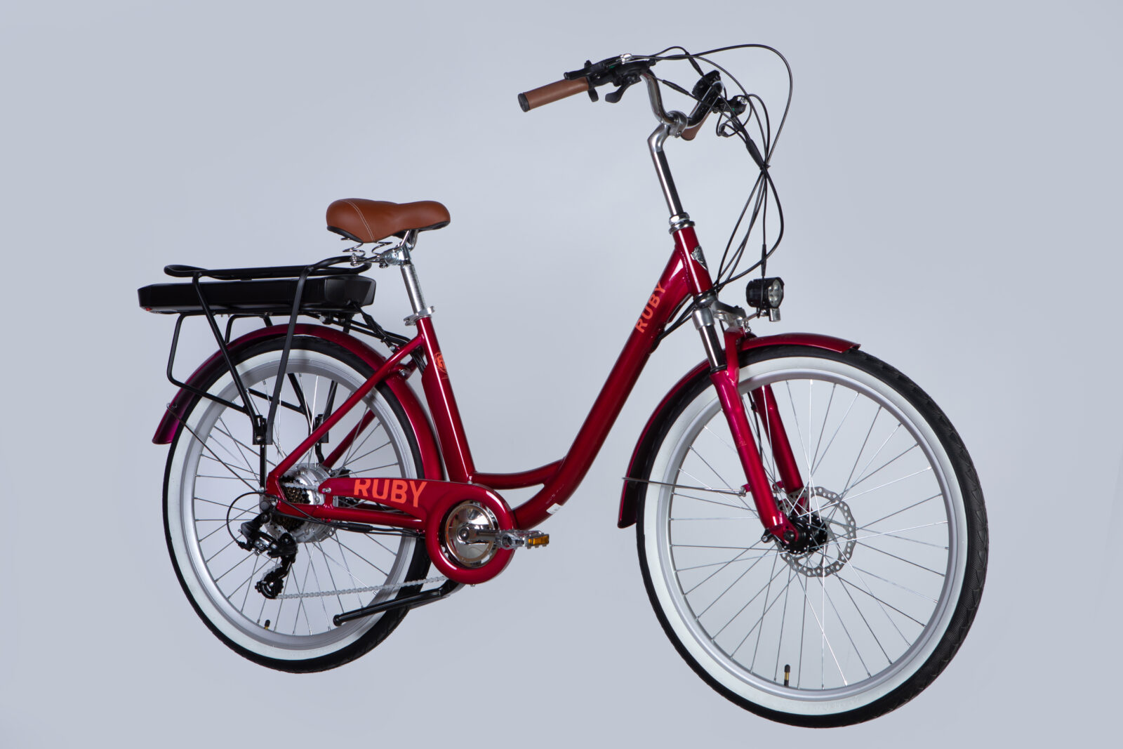 26" AL Dorozhnik eRUBY DD FR рама-17" 36B 12.5А*г 500Вт бордовий YS 7496 2025 Електро велосипед Дорожник