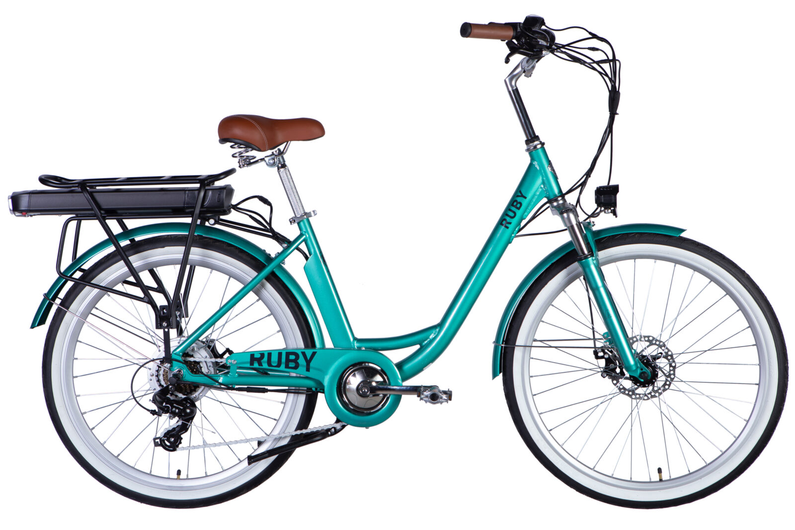 Електровелосипед Дорожник  26" AL Dorozhnik eRUBY DD FR рама-17" 36B 17.5А*г 500Вт бірюзовий YS 2260 2025 купити електро велик