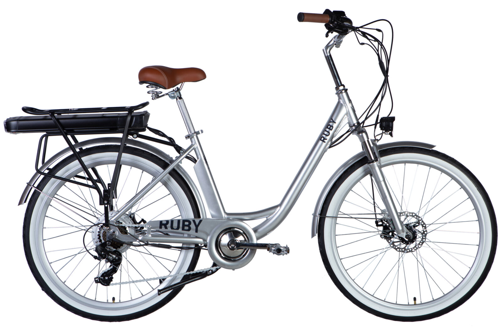 Електровелосипед Дорожник  26" AL Dorozhnik eRUBY DD FR рама-17" 48B 12.5А*г 500Вт світло-сірий YS 2425 2025 купити електро велик