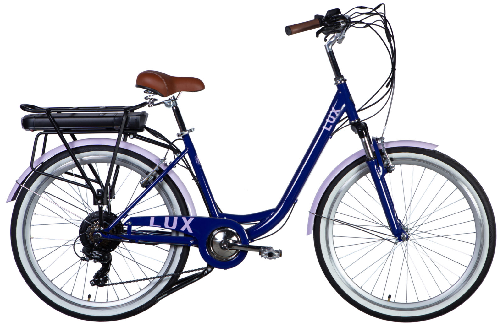 Електровелосипед Дорожник  26" ST Dorozhnik eLUX Vbr FR рама-17" 36B 12.5А*г 500Вт бузковий YS 7102 60% matt 2025 крила