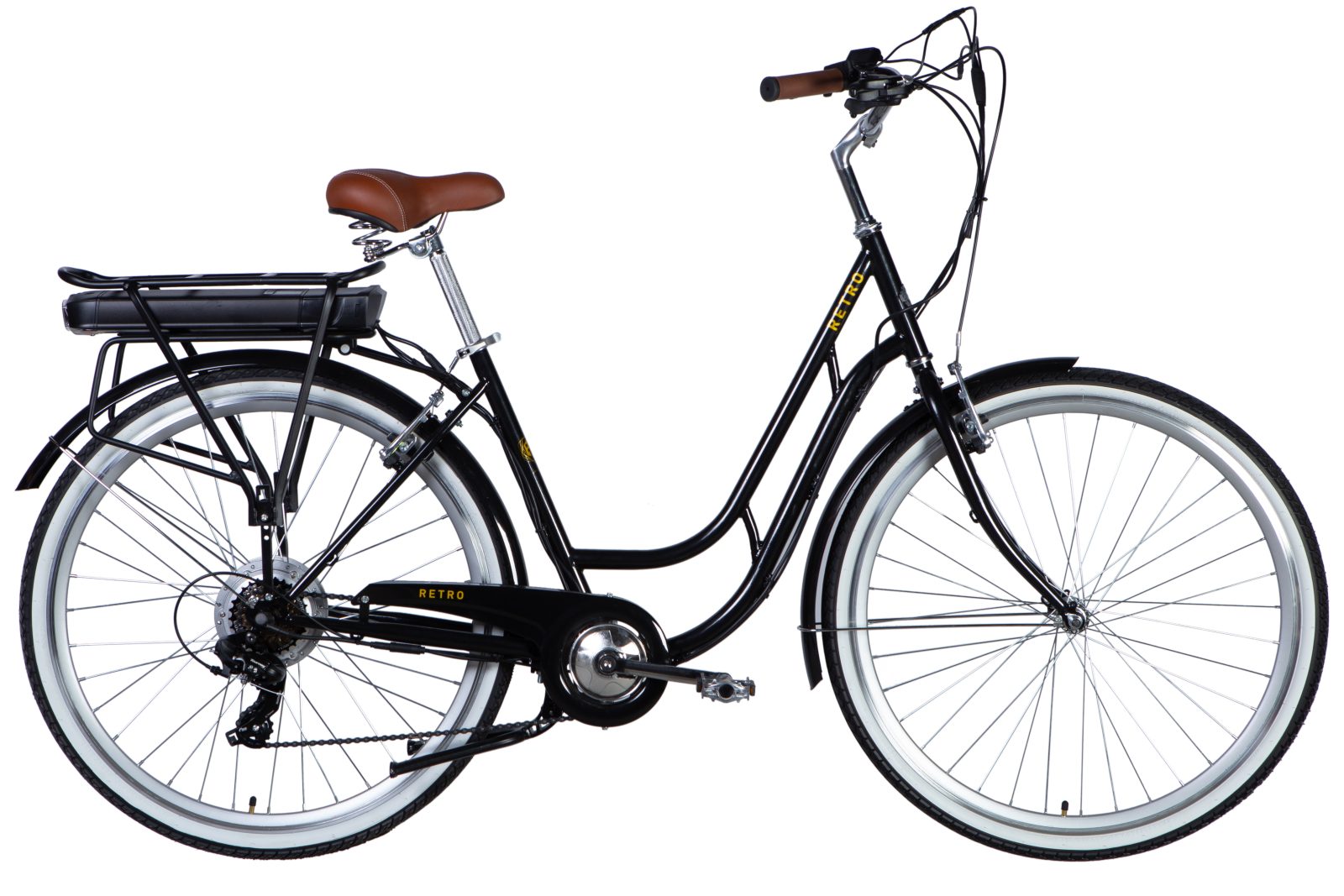 Електровелосипед Дорожник  28" ST Dorozhnik eRETRO Vbr FR рама-19" 36B 12.5А*г 500Вт чорний YS 768 2025 купити електро велик