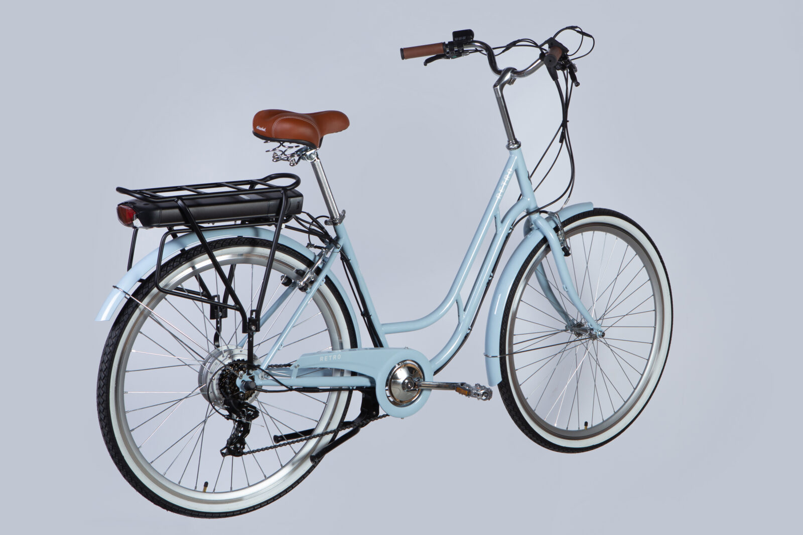 купити  28" ST Dorozhnik eRETRO Vbr FR рама-19" 36B 12.5А*г 500Вт світло-блакитний PANTONE 5435 C 2025 крила