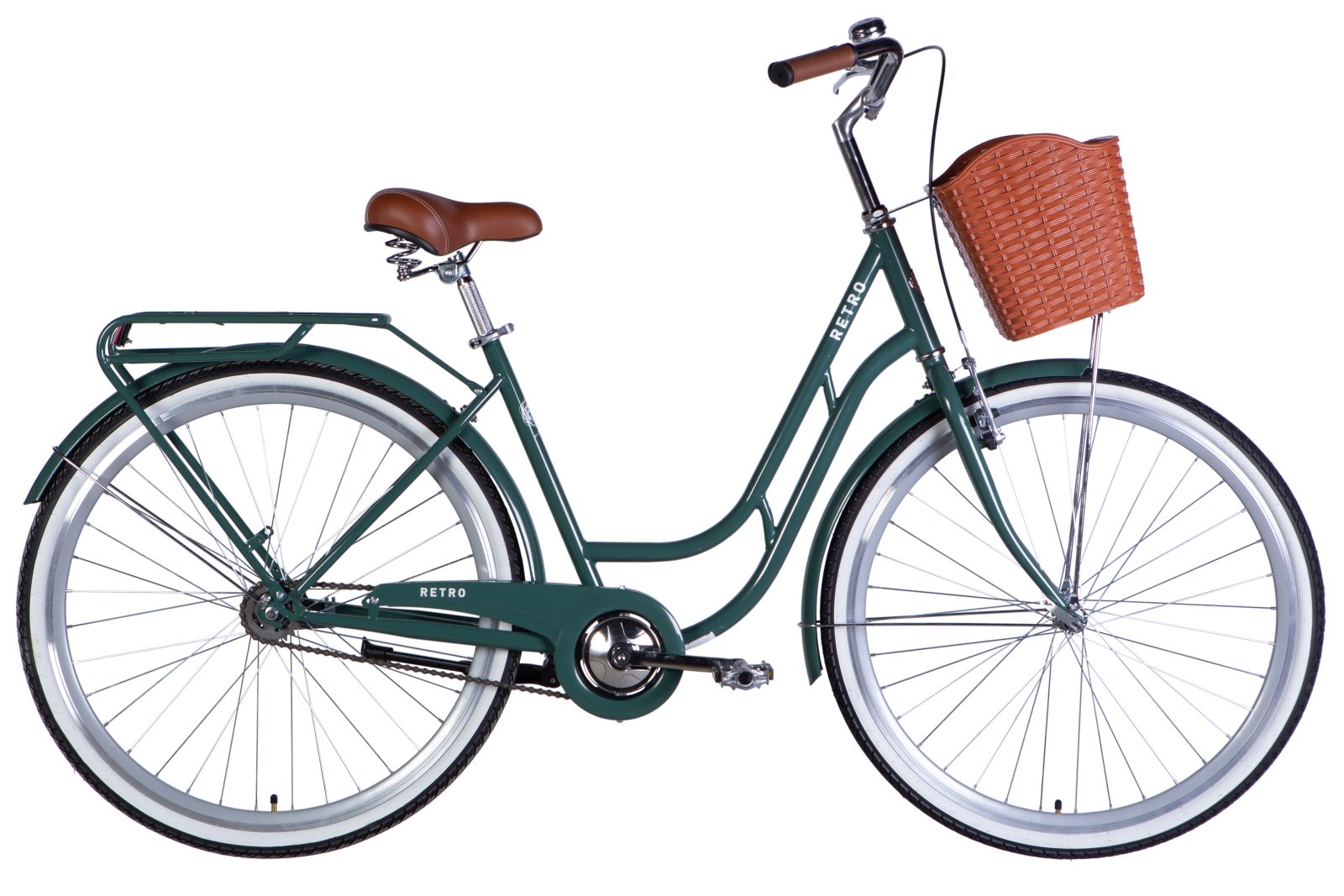 Велосипед Дорожник міський  ST 28" Dorozhnik RETRO Velosteel рама-19" зелено-сірий 2025 для міста купити