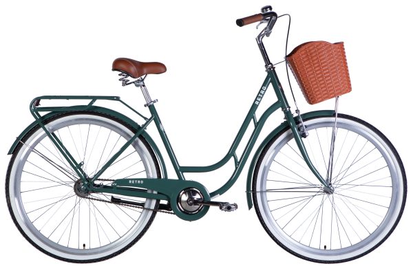 Велосипед Дорожник міський  ST 28" Dorozhnik RETRO Velosteel рама-19" зелено-сірий 2025 для міста купити